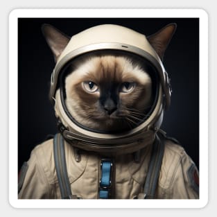 Astronaut Cat in Space - Siamese Magnet